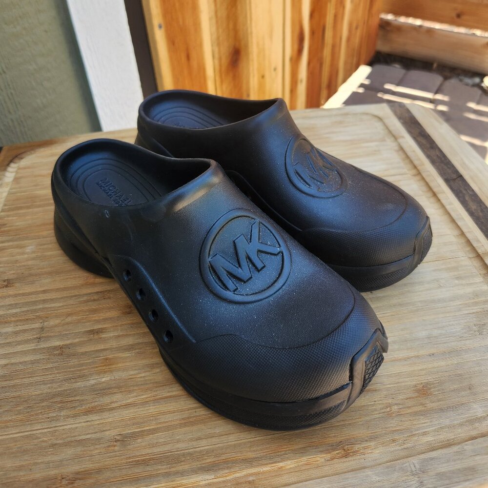 MICHAEL KORS Wiley MK Logo Perforated Rubber Clog